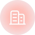 light gradient orange and pink company icon