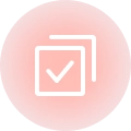 light gradient orange and pink multiple image icon