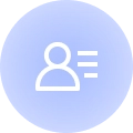 light gradient purple and blue personal content creator icon