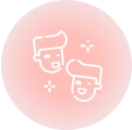 gradient orange character consistency icon