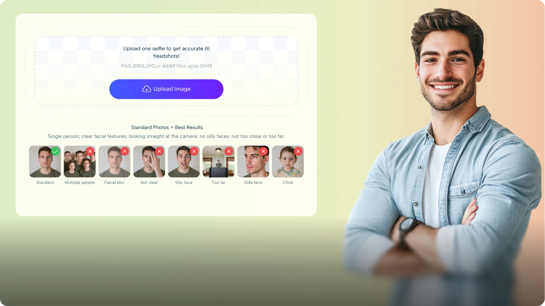caricare la propria immagine nel generatore di foto ai di AI Ease