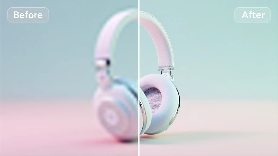 das Kopfhörerbild in AI Ease verbessern