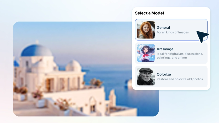 ein KI-Modell auswählen, um die Fotoqualität in AI Ease zu verbessern